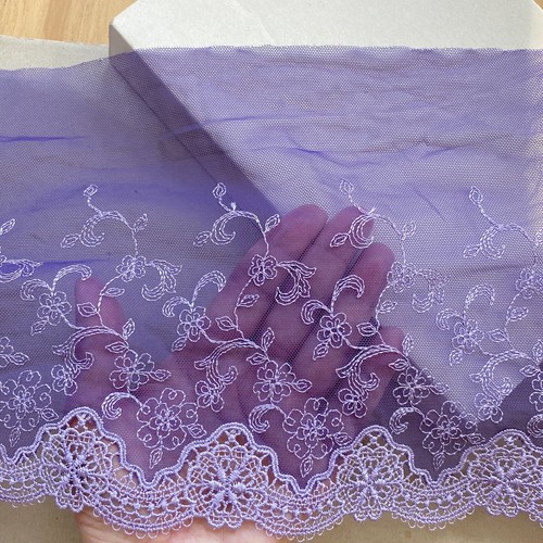 Bordo ricamato lavanda - , 2