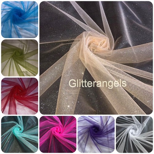 Tessuto tulle glitterato - tulle,