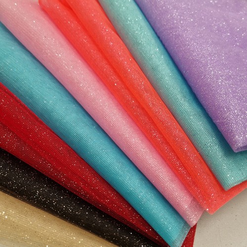 Tessuto tulle glitterato abito - glitterato,