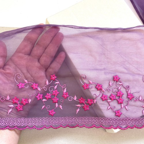 Bordo ricamato floreale - , 2