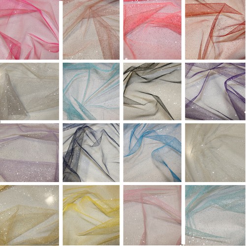 Tessuto tulle glitterato - tessuto,