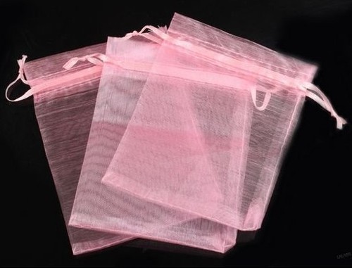 Sacchetti organza rosa - rosa, 9x12